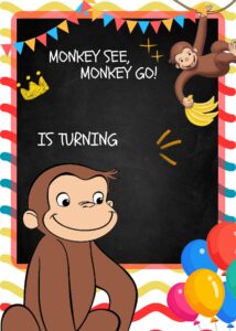 FREE Editable Canva - 7+ Ever Curious George Birthday Invitation templates