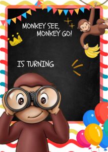 FREE Editable Canva - 7+ Ever Curious George Birthday Invitation templates