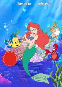 FREE Editable Canva - 8+ Dazzling Little Mermaid Birthday Invitation Templates