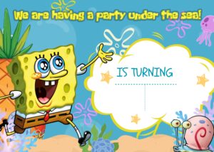 FREE Editable Canva - 9+ Charming Spongebob Squarepants Birthday Invitation Templates