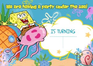 FREE Editable Canva - 9+ Charming Spongebob Squarepants Birthday Invitation Templates