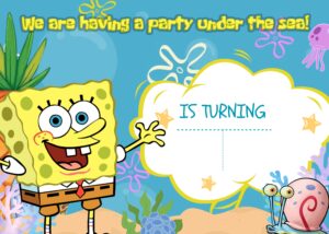 FREE Editable Canva - 9+ Charming Spongebob Squarepants Birthday Invitation Templates