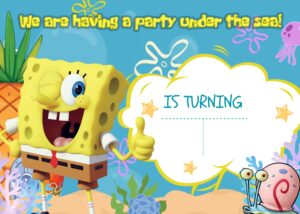 FREE Editable Canva - 9+ Charming Spongebob Squarepants Birthday Invitation Templates