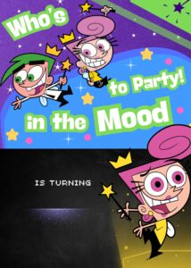 FREE Editable PDF 8 Magical Fairy Odd Parent Birthday Invitation Templates Eight