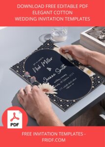 (FREE Editable PDF ) Elegant Cotton For Wedding Invitation Templates