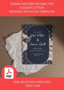 (FREE Editable PDF ) Elegant Cotton For Wedding Invitation Templates