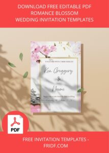 ( FREE Editable PDF ) Romance Blossom Wedding Invitation Templates