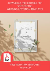 (FREE Editable PDF) Soft Cotton Spring Floral Wedding Invitation Templates