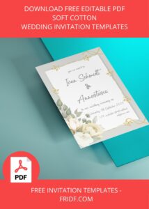 (FREE Editable PDF) Soft Cotton Spring Floral Wedding Invitation Templates