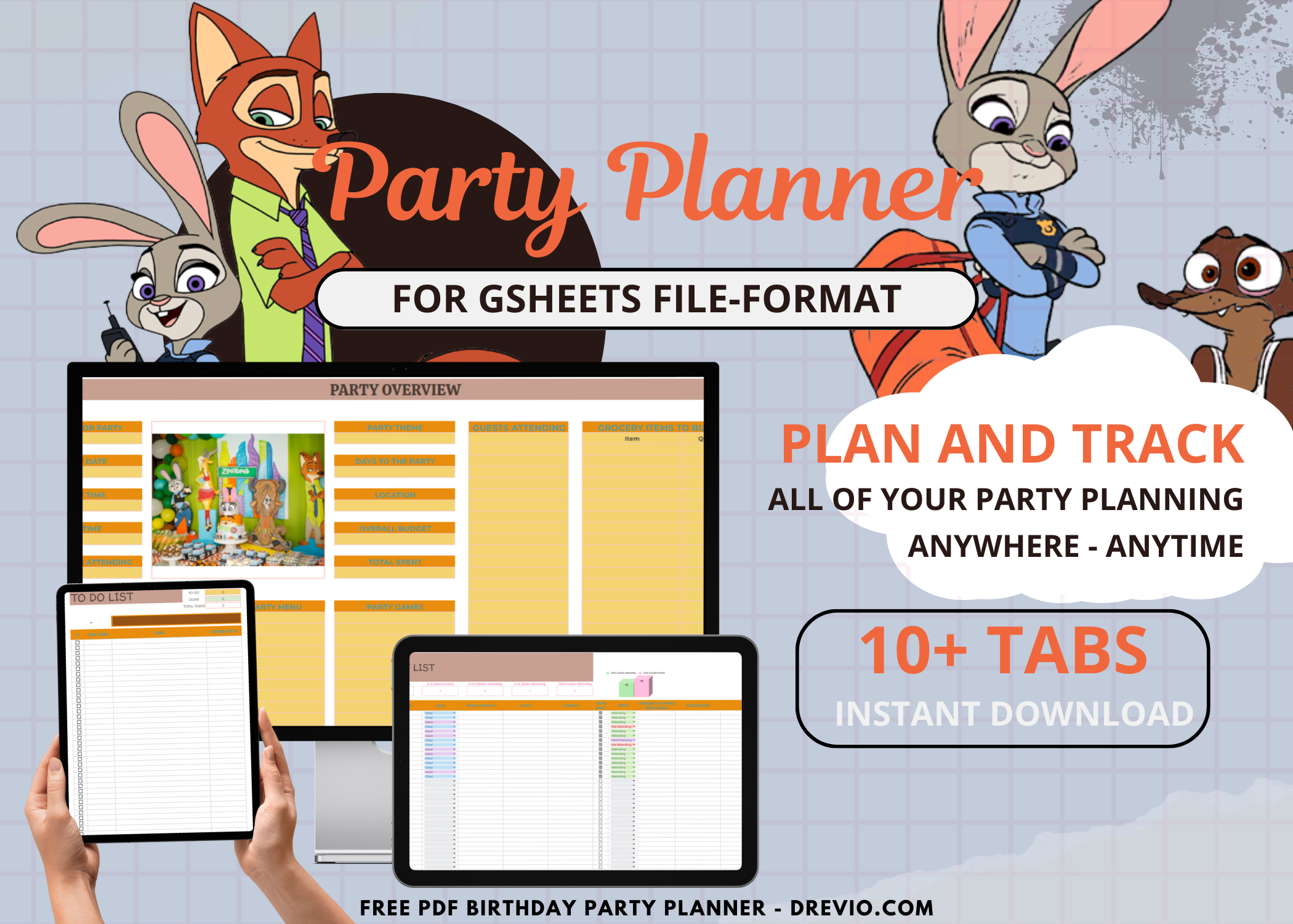 Zootopia Birthday Party Planner